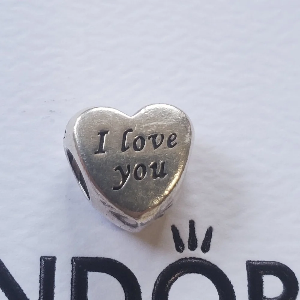 Pandora I love you heart bead Charm Retired charm